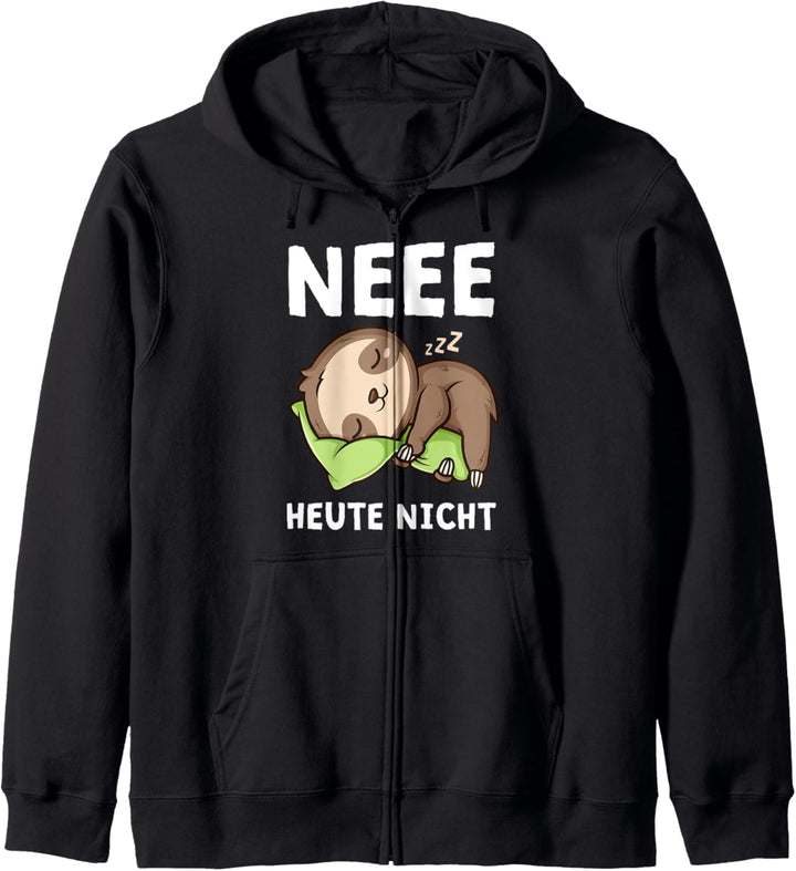Neee Heute Nicht Lustiger Spruch Faultier Kapuzenjacke