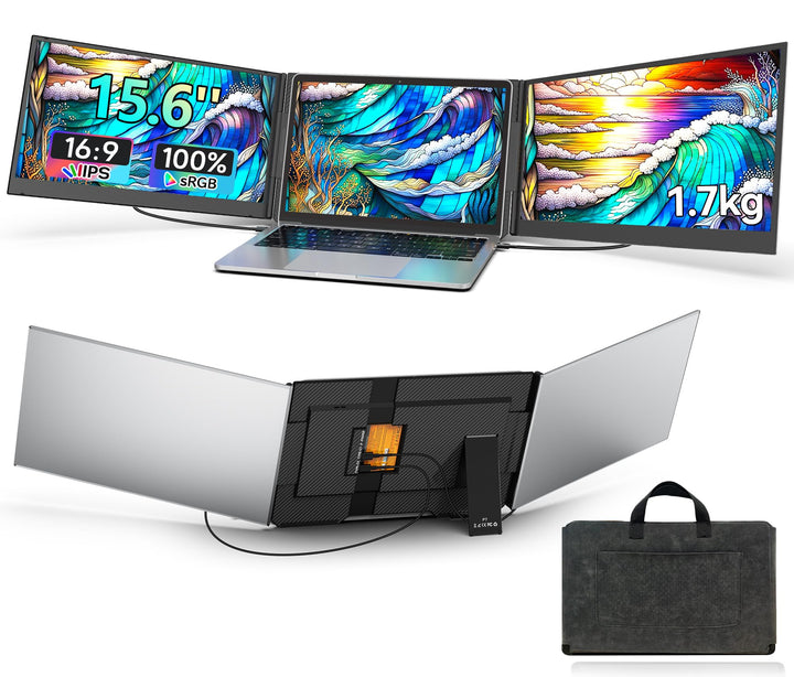 Laptop Bildschirm Erweiterung, 15.6 Inch FHD IPS Laptop Monitor Erweiterung, Laptop Screen Extender