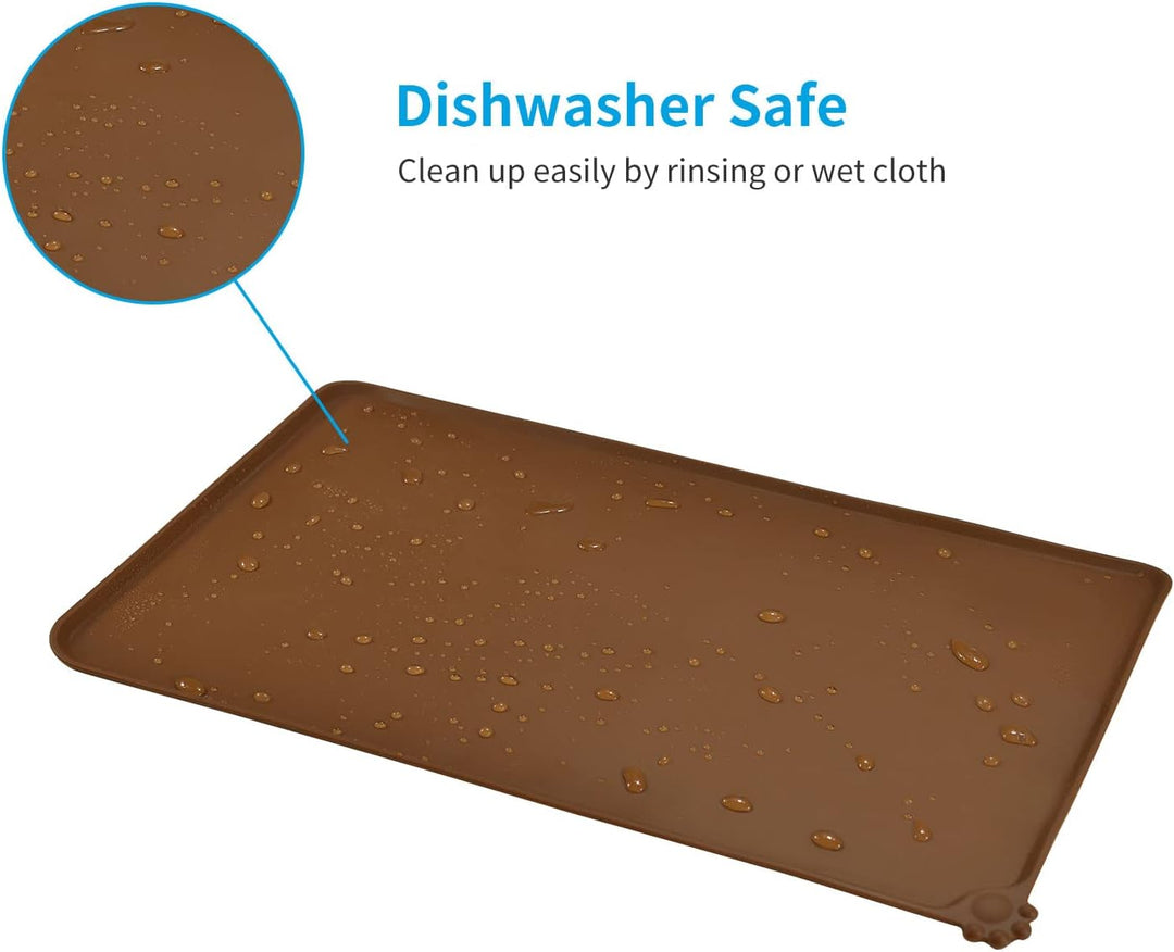 AUDWUD Silikon wasserdicht Hund und Katze Haustier Fütterung Matte,Anti-Rutsch-Tiernapf Matte,Hausti