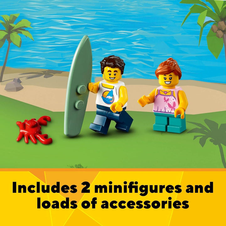 LEGO Creator 3in1 Surfer Beach House 31118 Building Kit Featuring Beach Hut and Animal Toys, New 202