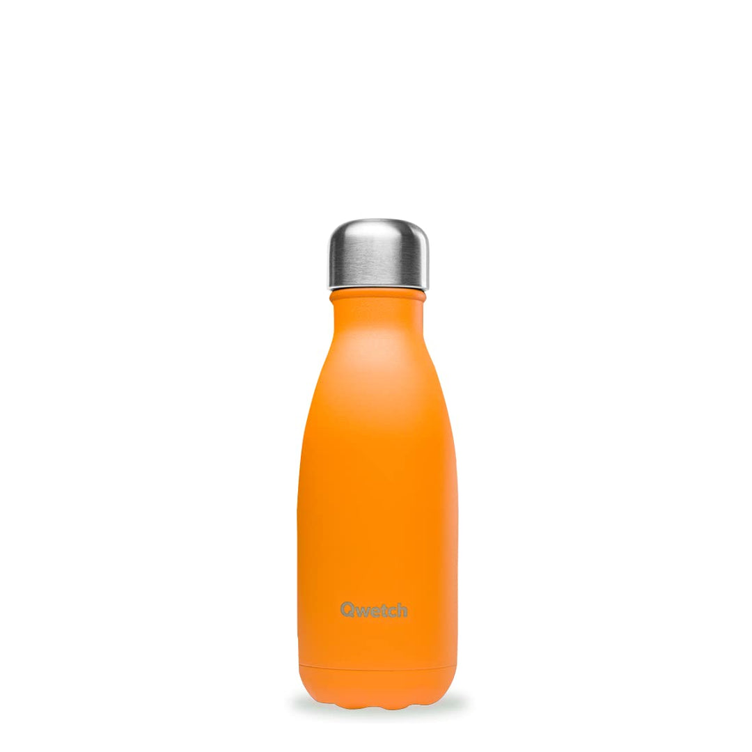 Qwetch - Trinkflasche Originals Edelstahl Isolierflasche 260ml Orange - Thermosflasche 24h Kalt & 12