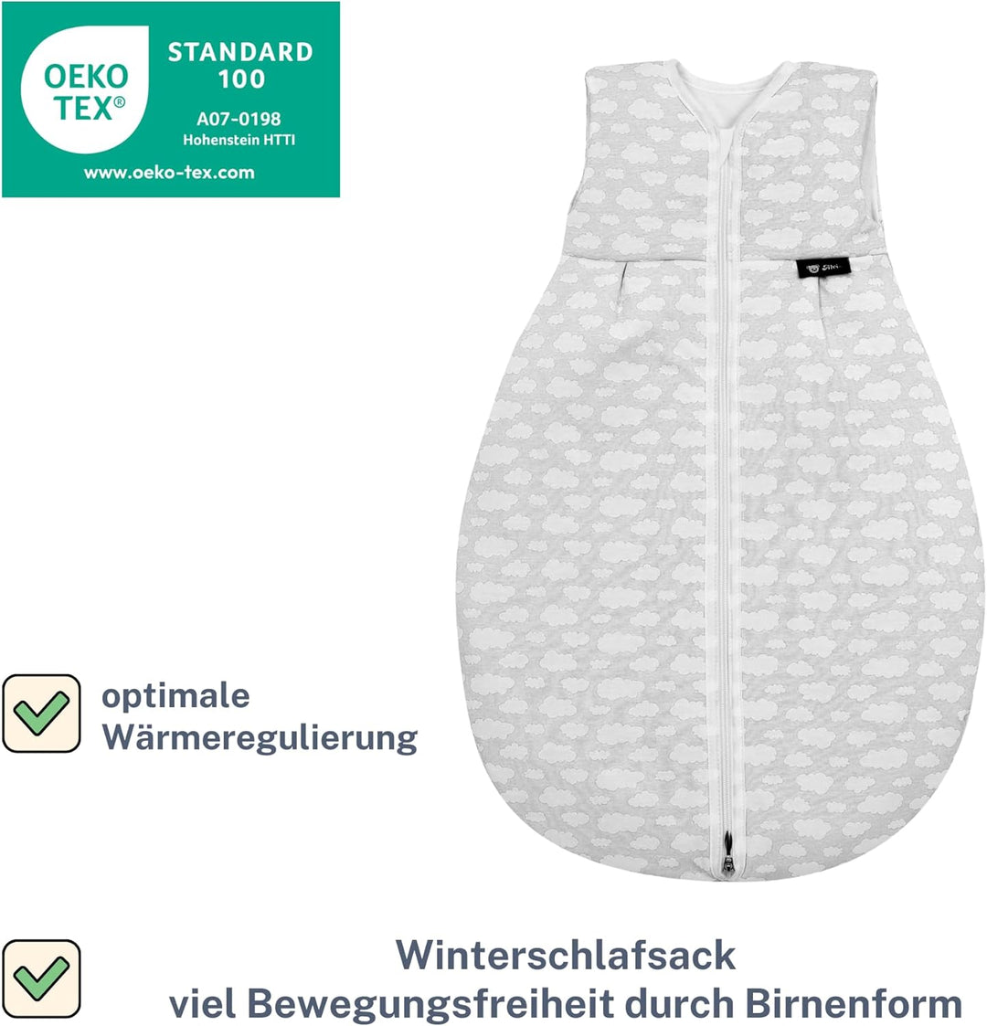 Alvi Baby Mäxchen Thermo Schlafsack | Baby-Schlafsack ohne Ärmel | Winterschlafsack | Alvi Aussensac
