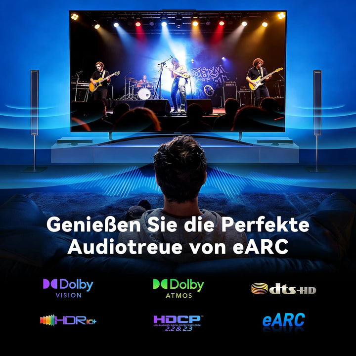 FIBBR 8K HDMI 2.1 Glasfaser Kabel 2M, 48Gbps High Speed HDMI Kabel unterstützt 8K@60Hz, 4K@120Hz/1