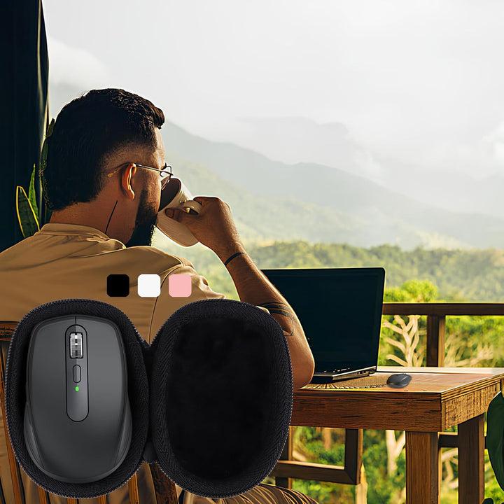Peyyargo Hart Schutzhülle kompatibel mit Logitech MX Anywhere 3S 3 2S 2 Compact Maus Schwarz, Schwar