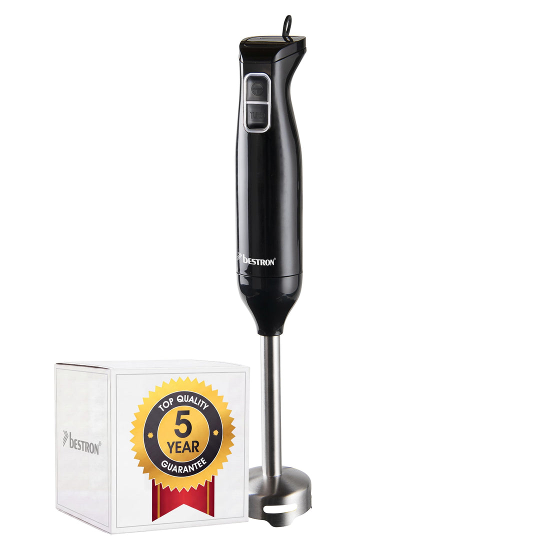 Bestron Stabmixer, Pürierstab mit 2 Geschwindigkeitsstufen & ergonomischer Handgriff, Staab abnehmba