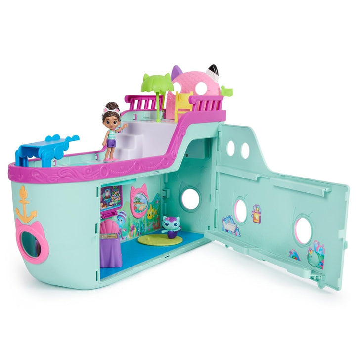 Gabby's Dollhouse, Gabbys Kreuzfahrtschiff, Kreuzfahrtschiff-Spielzeug mit 2 Spielzeugfiguren, Überr