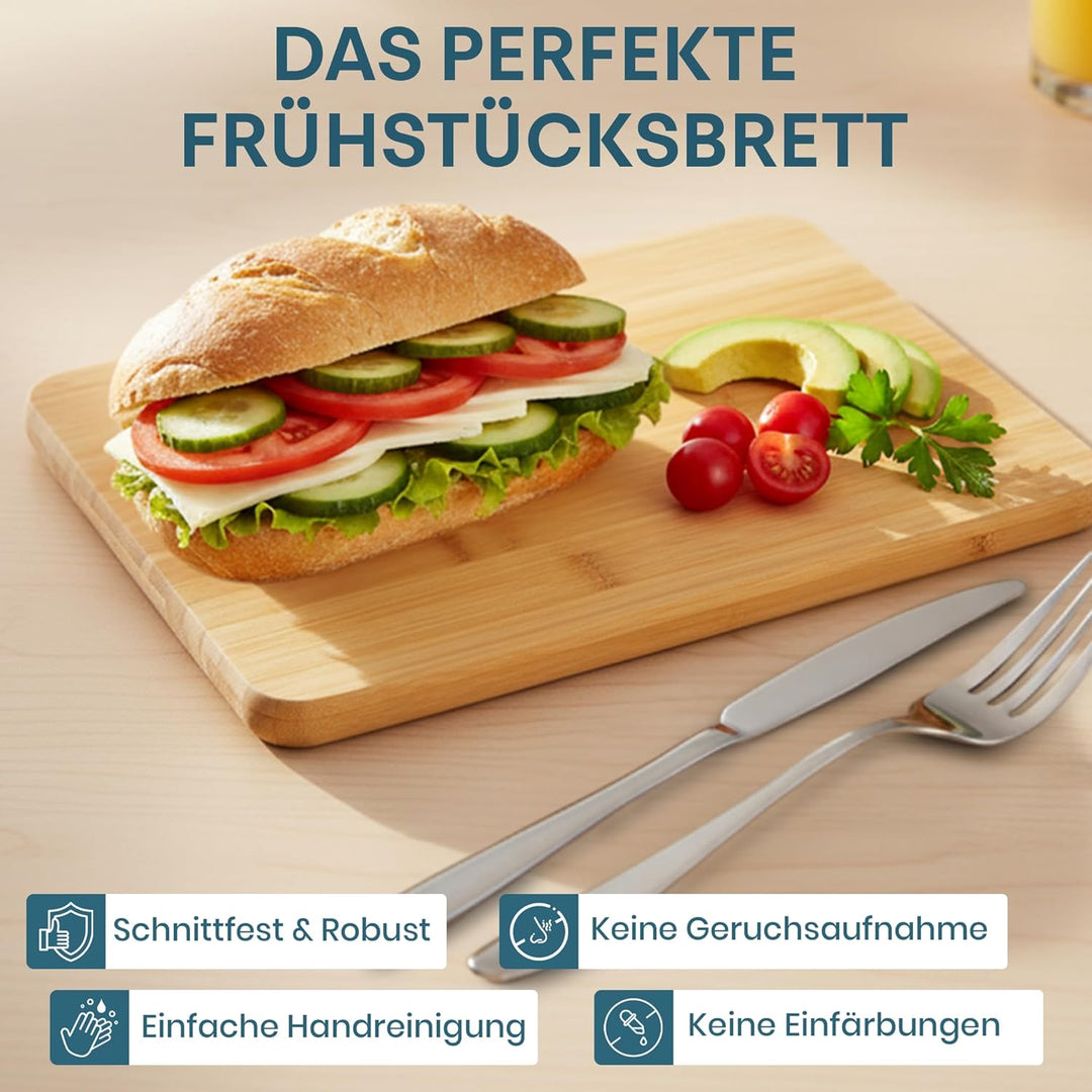 breakboard Frühstücksbrettchen 12er-Set by Molunda - 22 x 14 x 0,8 cm Frühstücksbretter - antibakter