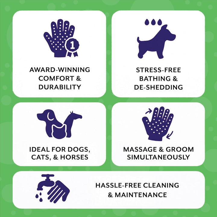 HandsOn Baden/Pflege/sheddinggloves für Hunde, Pferde, Katzen, Vieh, kleine Haustiere, X-Large Extra