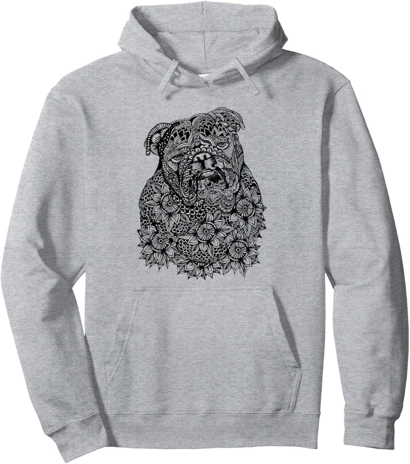 Mandala of English Bulldog Pullover Hoodie