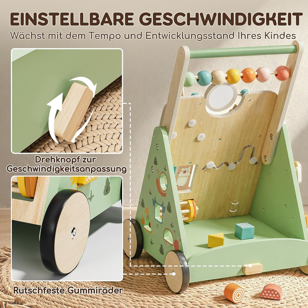 Lauflernwagen, Bauernhof Lauflernhilfe mit 10-in-1 Activity Center, Gehhilfe Baby, Lauflernwagen Hol