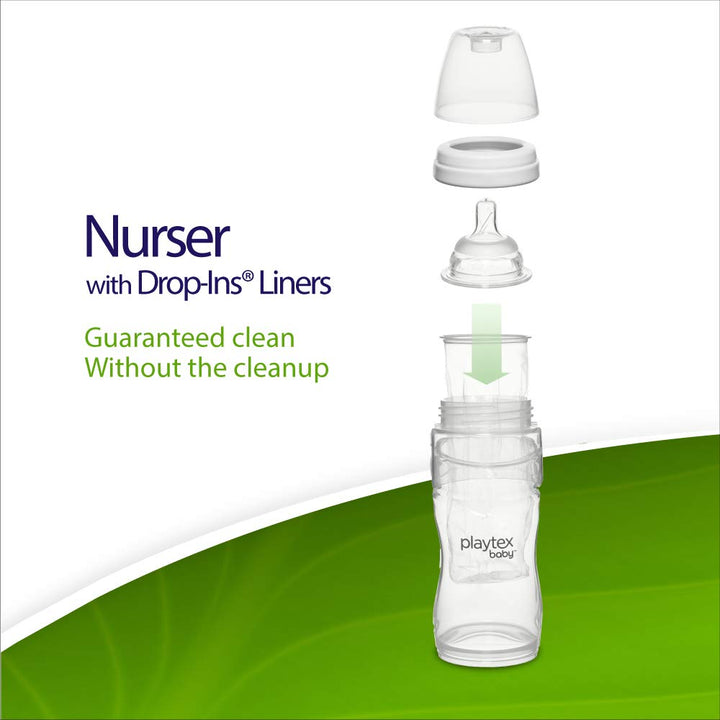 Playtex Baby Nurser Drop-Ins Einweg-Einlagen für Babyflaschen, näher an das Stillen, 118 ml, 50 Stüc