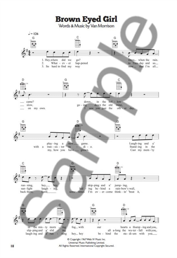 101 Hits For Ukulele (Blue Book), Taschenbuch