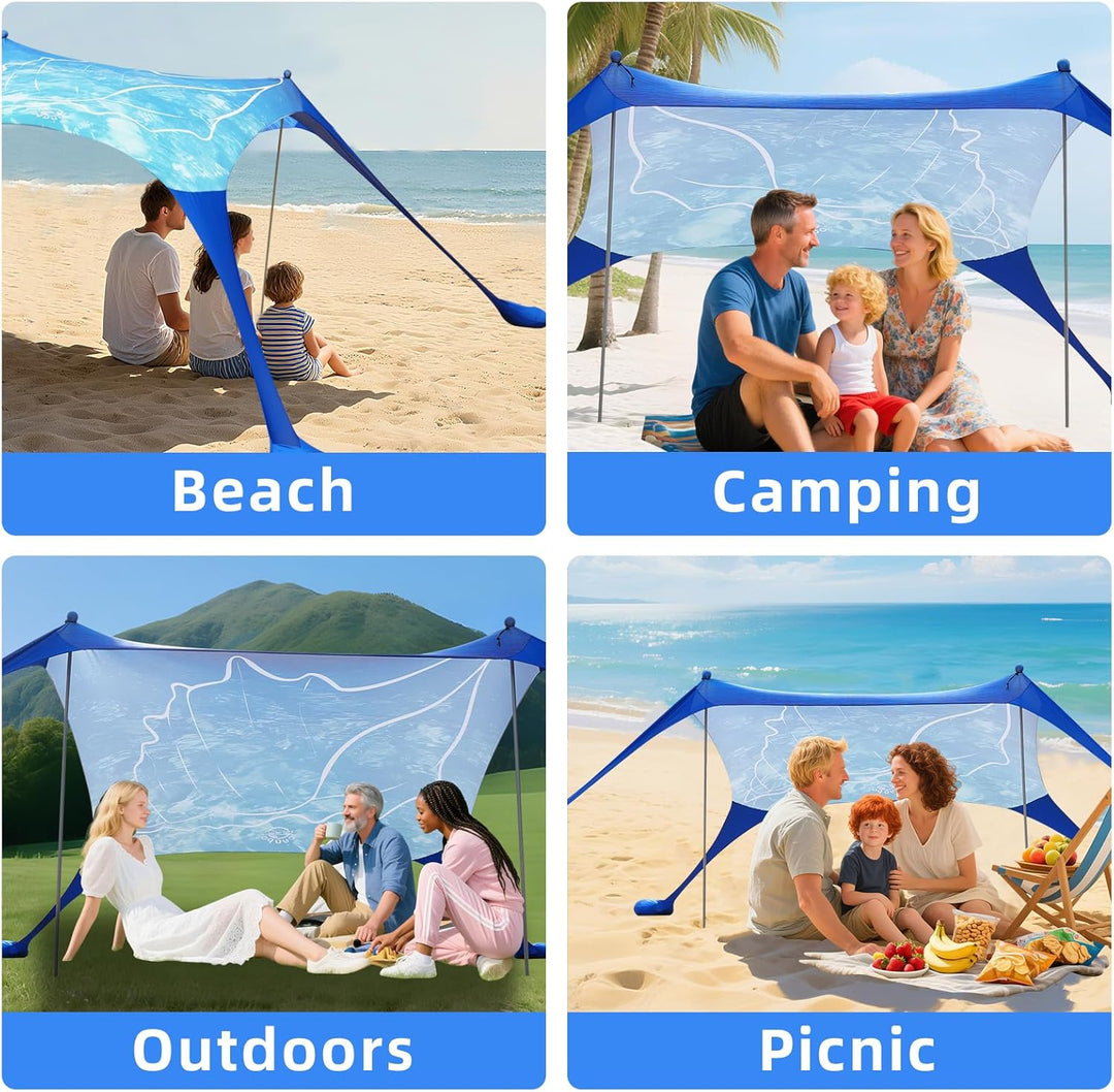 Strandzelt Pop Up 160 x 200 cm, 3D Drucken Klein Sonnenschutz UPF50 Lycra Zelte Outdoor Hinterhof St