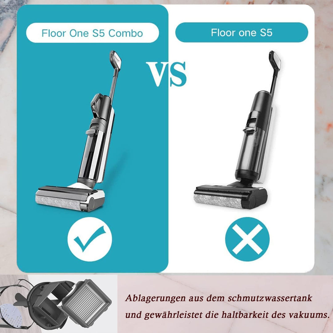 Asdazrxy Zubehörset für Tineco Floor One S5 Combo Akku-Nass-und Trockensauger, Ersatzteile Enthält 2