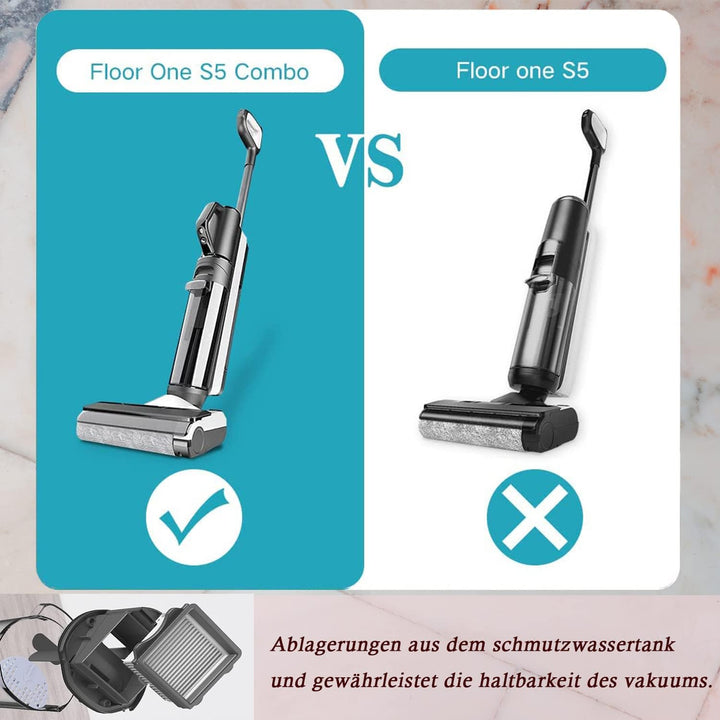 Asdazrxy Zubehörset für Tineco Floor One S5 Combo Akku-Nass-und Trockensauger, Ersatzteile Enthält 2