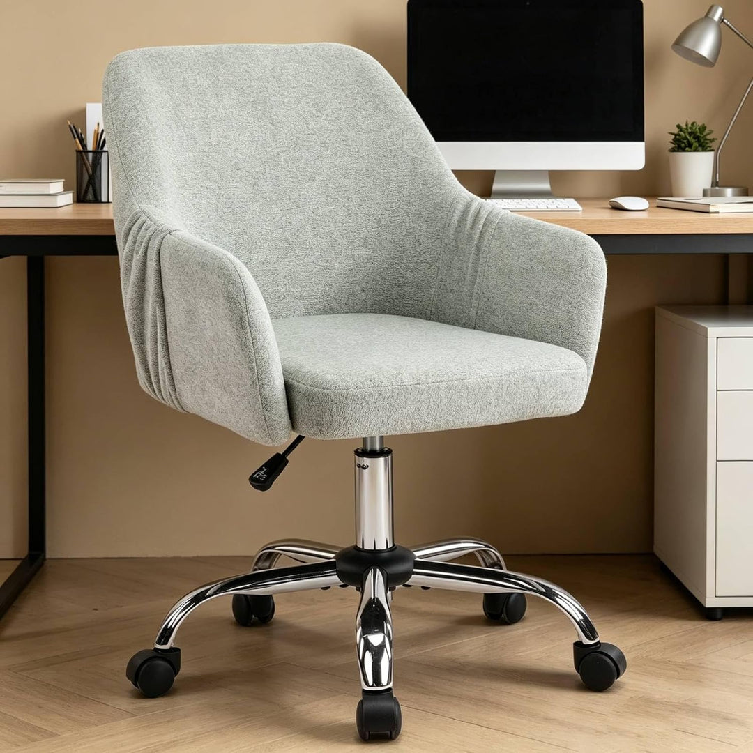 LEADZM Schreibtischstuhl, Bürostuhl, Drehstuhl, Sessel, Homeoffice Stuhl, höhenverstellbar, Snowflak