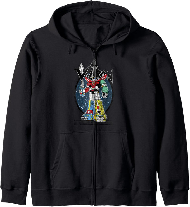 Voltron Retro Defender Colorful Distressed Kapuzenjacke