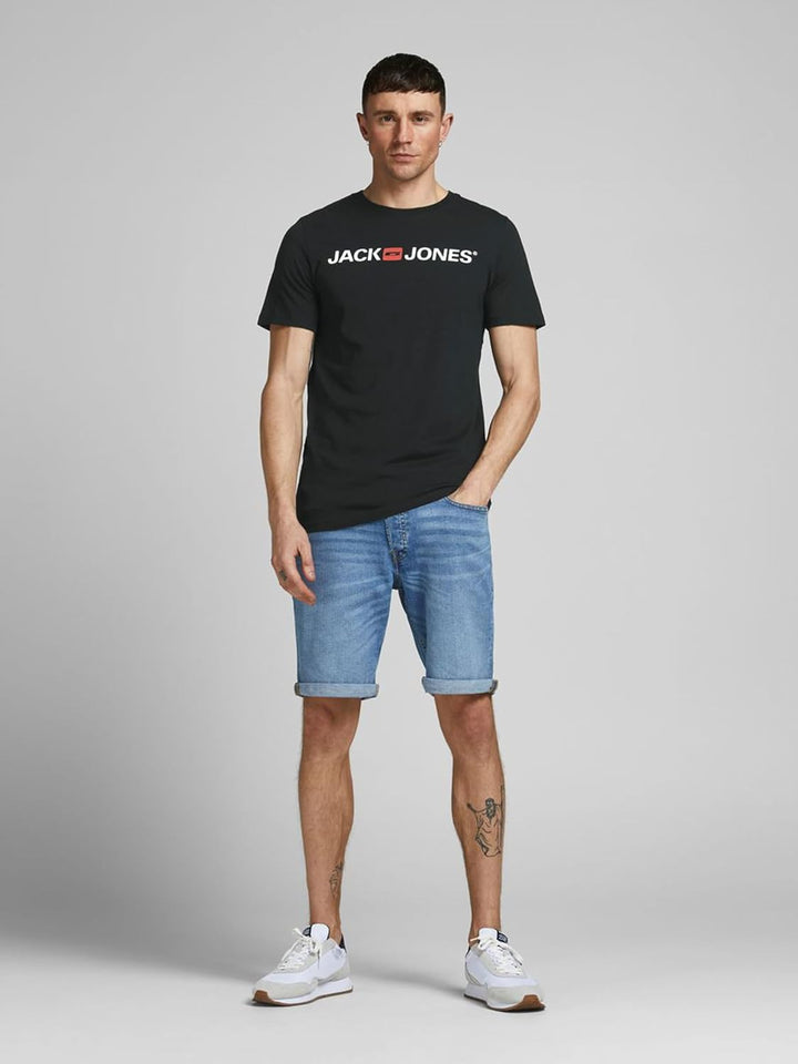 JACK & JONES Herren Shirts T-Shirts Logo Tee Crew Neck 3er Pack XS - Black / Black / Black, XS - Bla