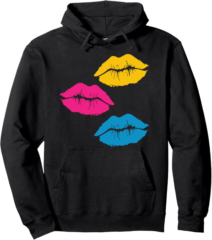 Retro Kussmund Disko Musik Geschenk 1980 Pullover Hoodie