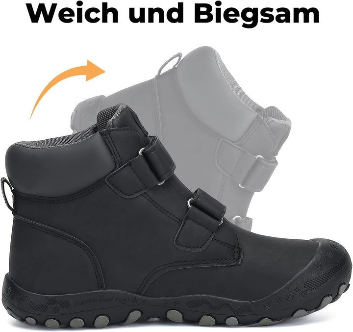 Mishansha Kinder Wanderschuhe Trekking Wanderstiefel Outdoor Trekkingschuhe 27 EU Schwarz, 27 EU Sch