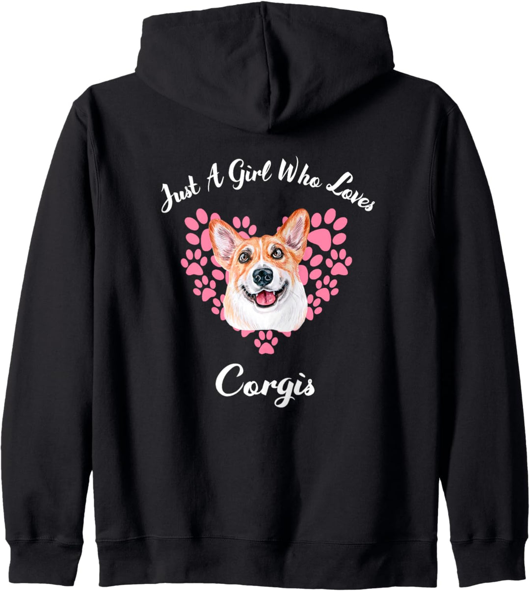 Just A Girl Who Loves Corgis Hunde Süsser Welpe Kapuzenjacke