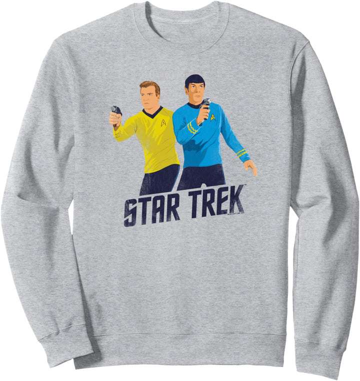 Star Trek Phasers Ready Kirk and Spock Sweatshirt