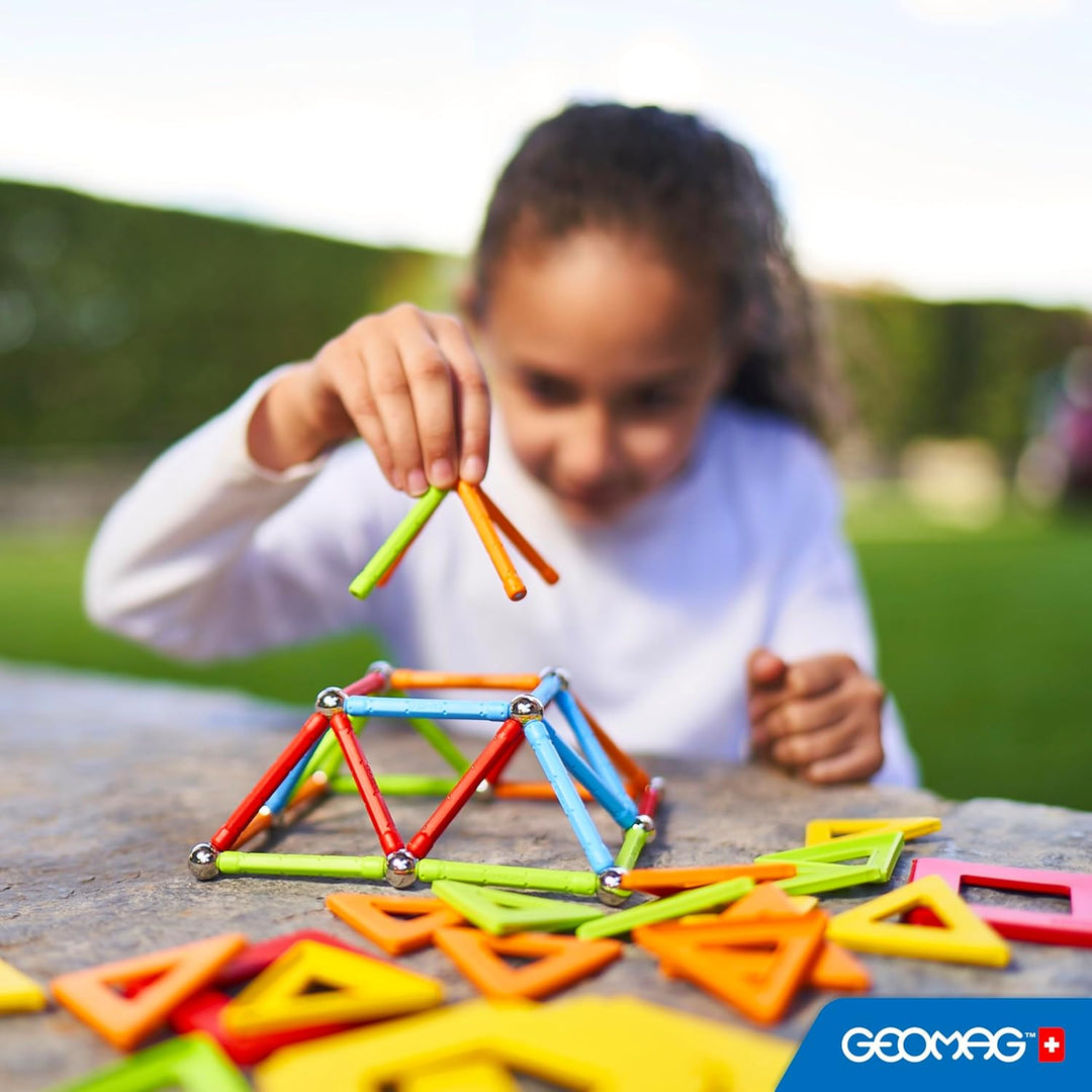 Geomag - Supercolor Magnetic Constructions for Kids, Magnetic Toy Green, Collection 100% Recycled Pl