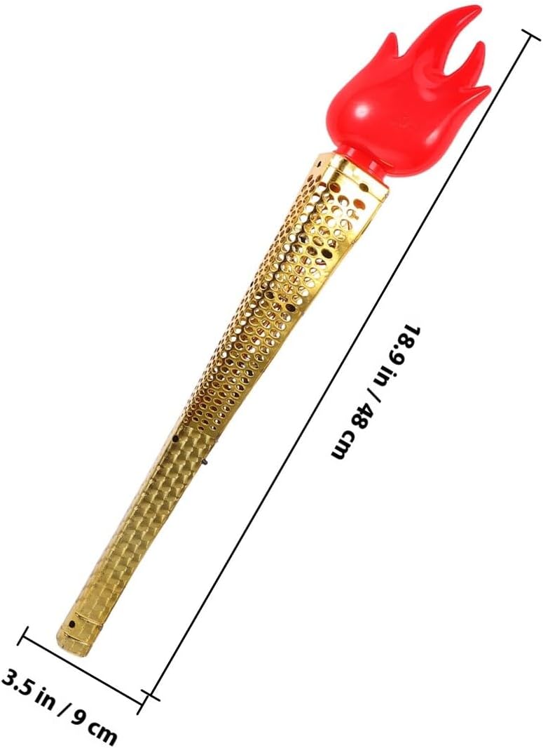 VICASKY Spielzeug Fackel 48cm Kinder Fackel aus Kunststoff Realistische Requisite für Sportveranstal