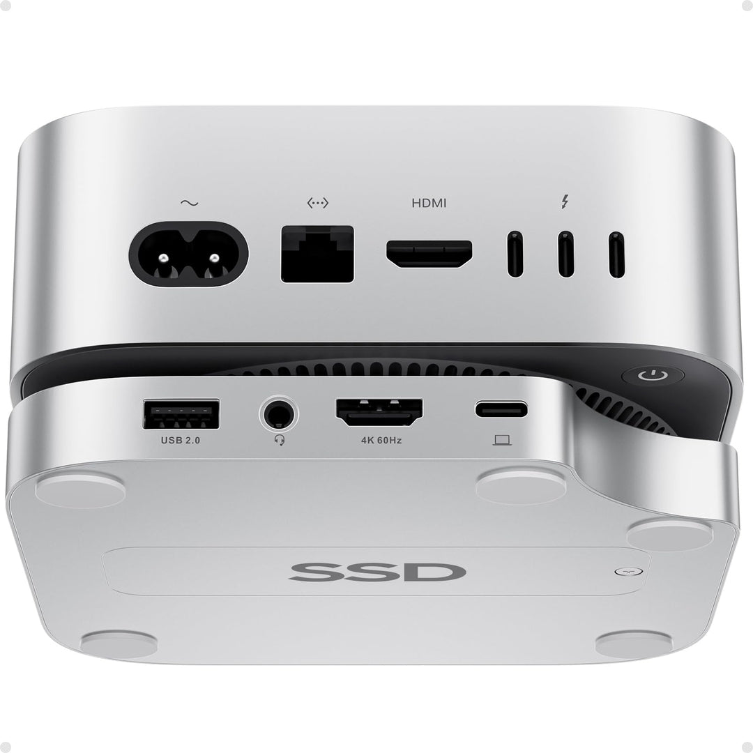 Mac mini M4 Dock mit 4TB SSD Enclosure (SSD Not Included),USB C Hub Zubehör für Mac mini 2024 M4 Pro