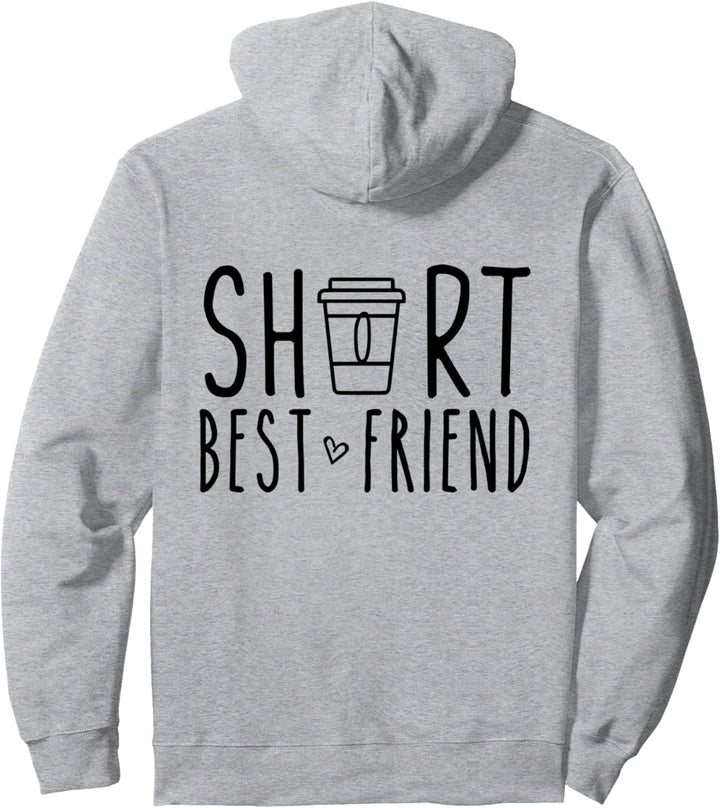 Kurzer Bester Freund Lustige Kaffee Passende BFF Zwei Bestie Pullover Hoodie