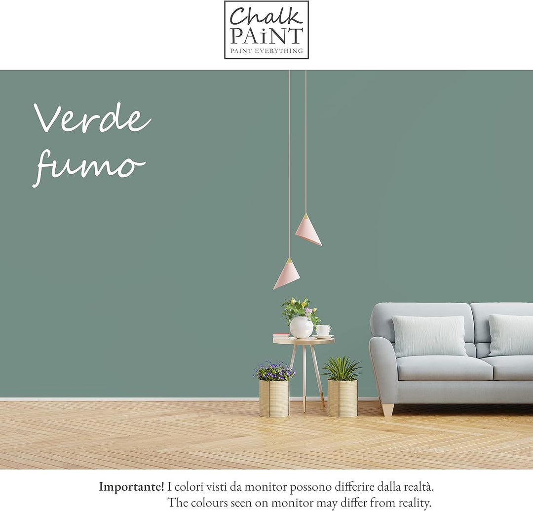 Chalk Paint Everything® Verde fumo Kreidefarbe Wasserbasis für Alle Oberflächen einfach zu verarbeit