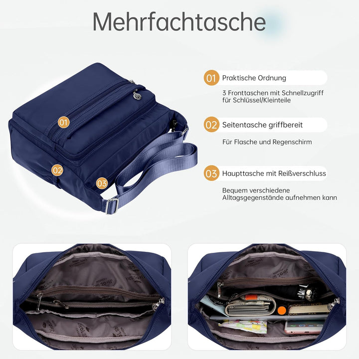 DIRRONA Damen Umhängetasche Casual Gross Kapazität Schultertasche Wasserdicht Damen Reise Arbeit Läs