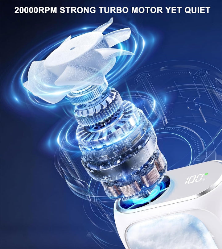 Tragbarer Clip Ventilator mit Eiskühlplatte, Nackenventilator Shirt Gürtel Ventilator Hals für Unter