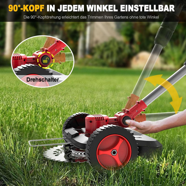 Rasentrimmer mit Akku, 4-in-1 Multifunktion akku rasentrimmer für Makita Akku, 8000mAh freischneider