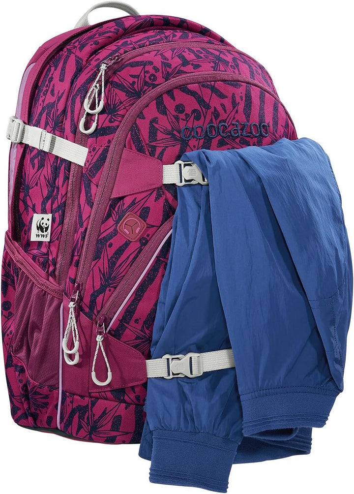 Coocazoo Schulrucksack ScaleRale „WWF Edition - Anemone Trail“, rosa, ergonomischer Tornister, höhen