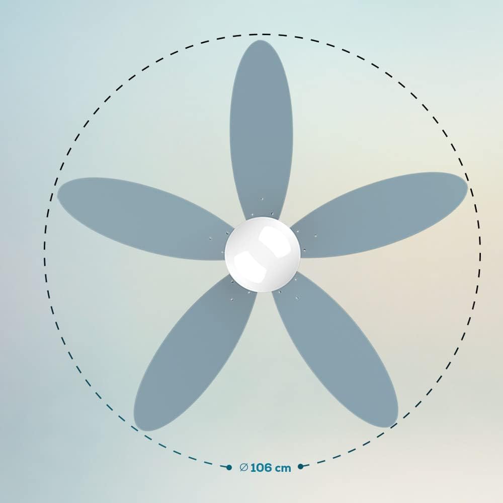 Cecotec Deckenventilator EnergySilence Aero 4260 Sky, 106 cm Spannweite | LED-Licht, 3 Lichtfarben,