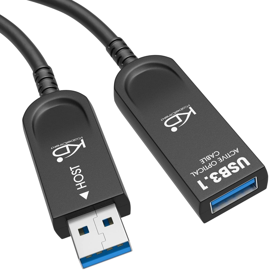 KabelDirekt – USB-Verlängerungskabel, 7,5 m, optisch (USB 3.1 Gen2/SuperSpeed+ für bis zu 10 Gbit/s,