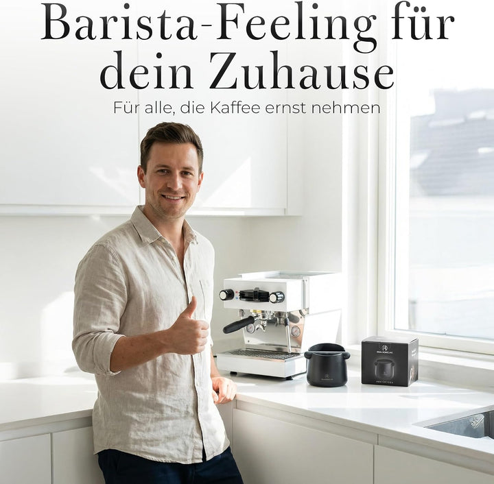 Abklopfbehälter für Siebträger – Espresso Knock Box geräuscharm mit rutschfestem Stand