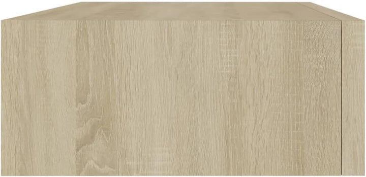 Schubladenregal 40x23,5x10 cm 2 Pcs MDF, Metall Eichefarben Wandschrank Mit Schublade Mit Schublade