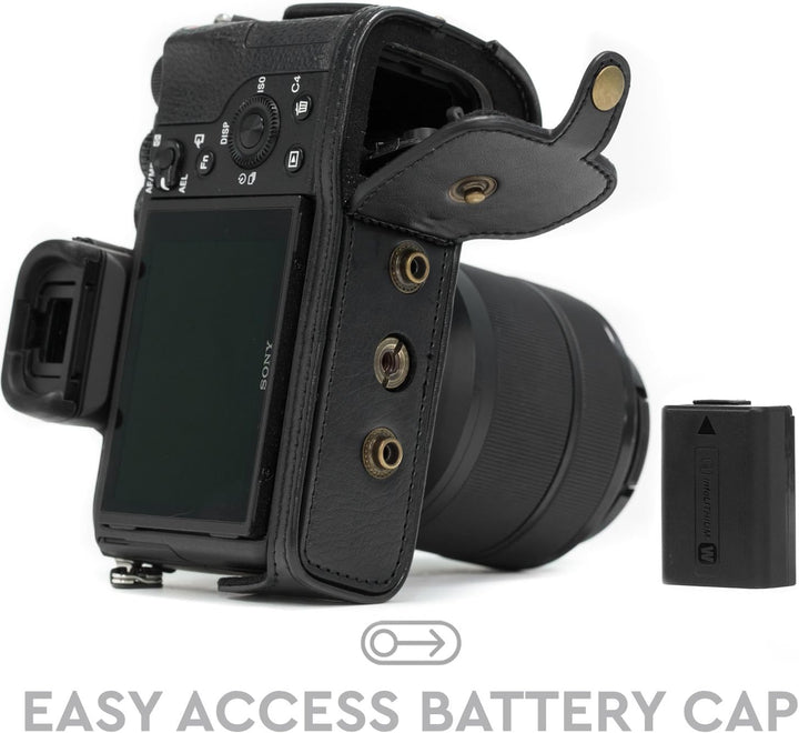 MegaGear MG524 Ever Ready Schützender lederner Kamera-Kasten, Beutel für Sony Alpha a7 II, a7R II, &