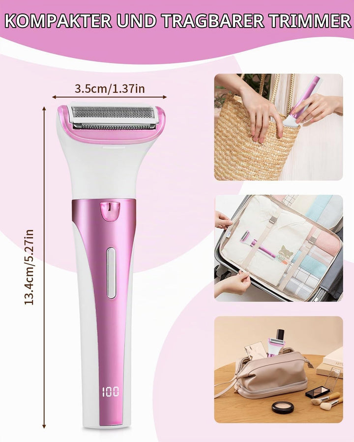 Rasierer Damen, 5-in-1 Epilierer Damen, Intimrasierer für Frauen, USB-Aufladung, Damenrasierer Elekt