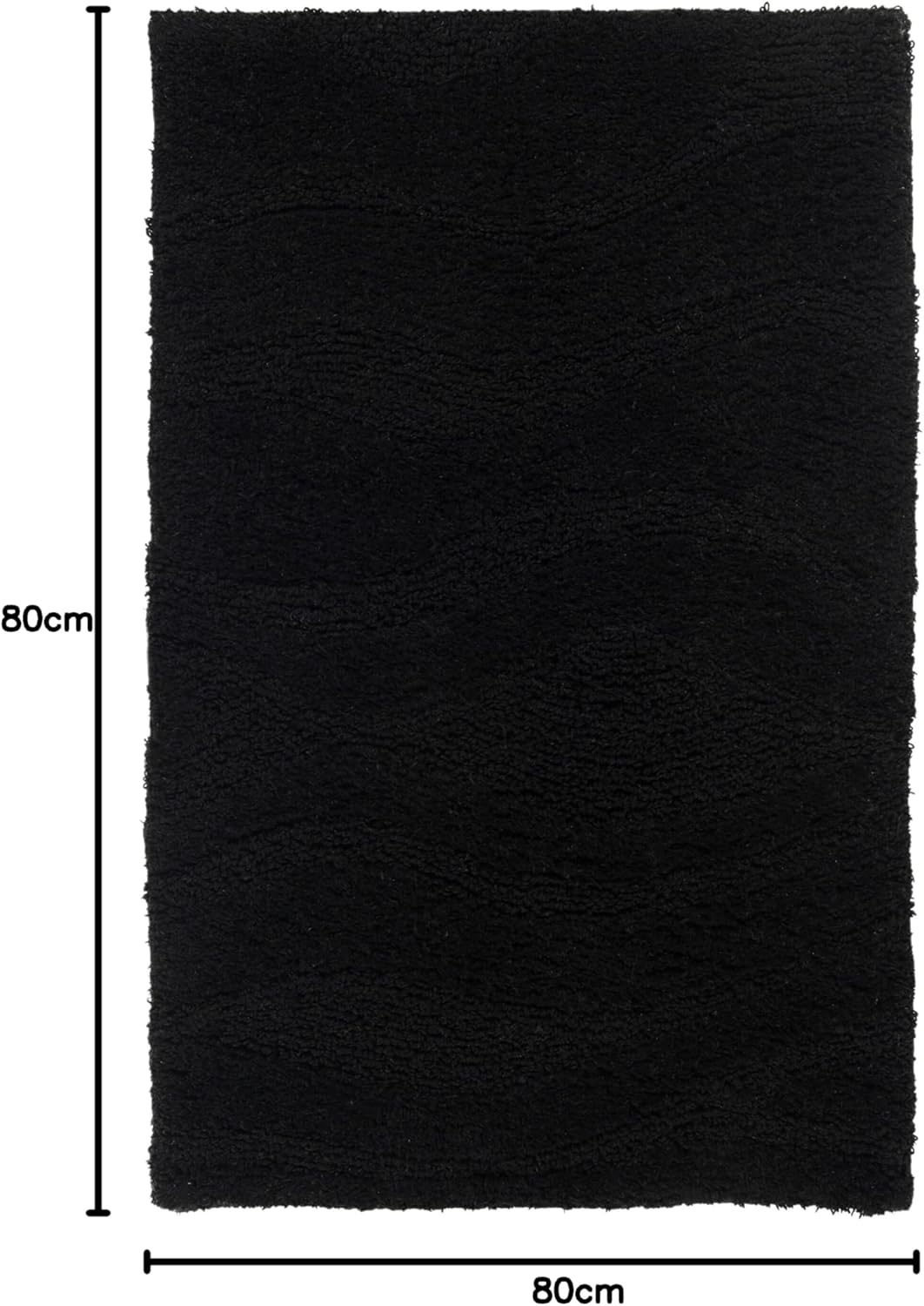 RugVista Badematte Breeze, 80 x 50 cm, Rechteckig, Mittelflor, Anti-Rutsch, Moderner Badteppich, Mas