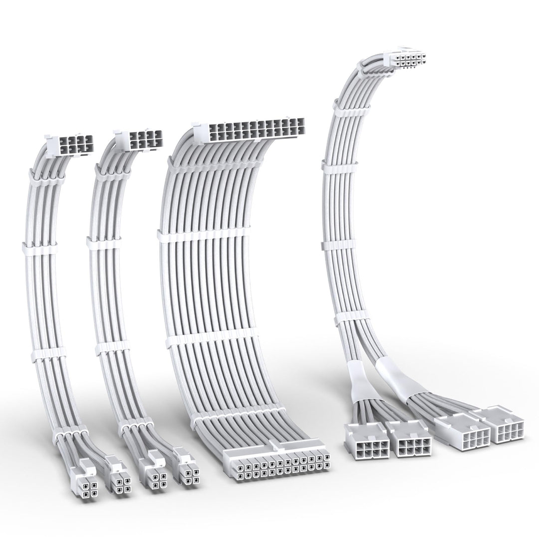 EZDIY-FAB PCIE 5.0 12VHPWR Sleeved Cable Kit, 16AWG Stromversorgungskabel Verlängerung, 24PIN-ATX/(4