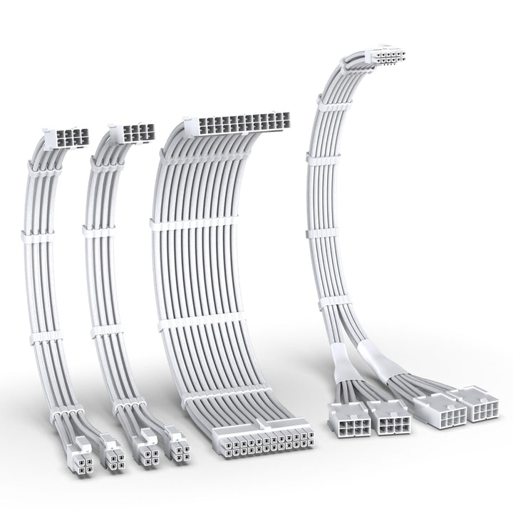 EZDIY-FAB PCIE 5.0 12VHPWR Sleeved Cable Kit, 16AWG Stromversorgungskabel Verlängerung, 24PIN-ATX/(4