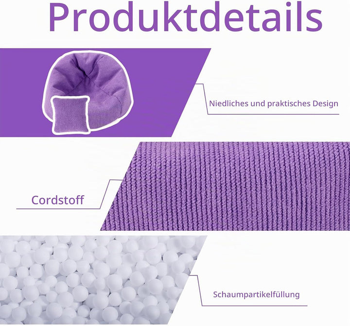 Mini Sitzsackstuhl für Puppensitz, Lila Weiches Mini Sofa mit Kissen Puppenanzeige Couch Miniaturmöb