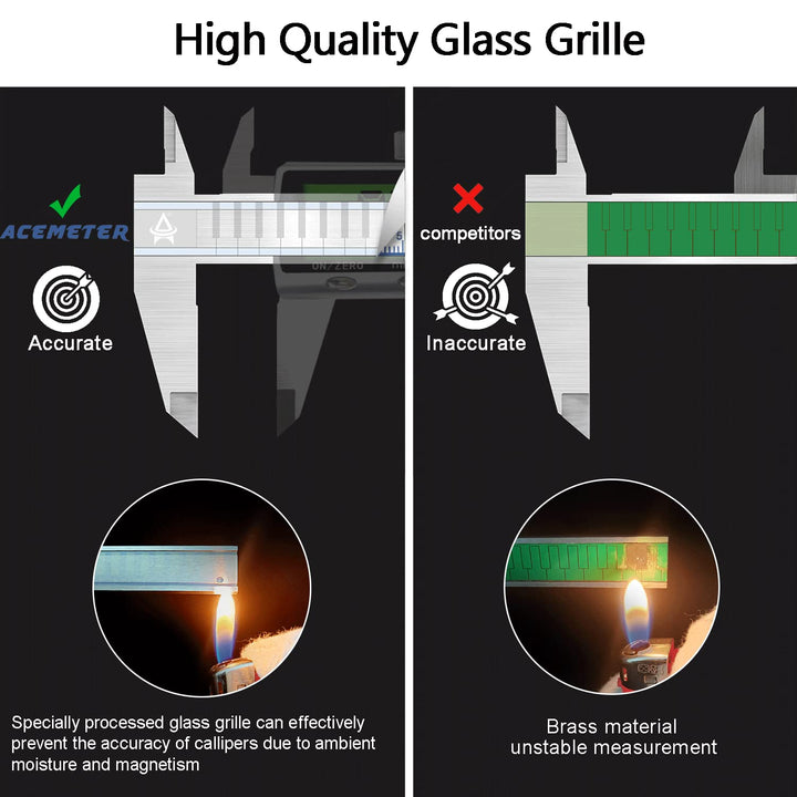 Messschieber Digital, ACEMETER Schieblehre mit Hintergrundbeleuchtung 150mm / 6-Zoll mit Gross Lcd P