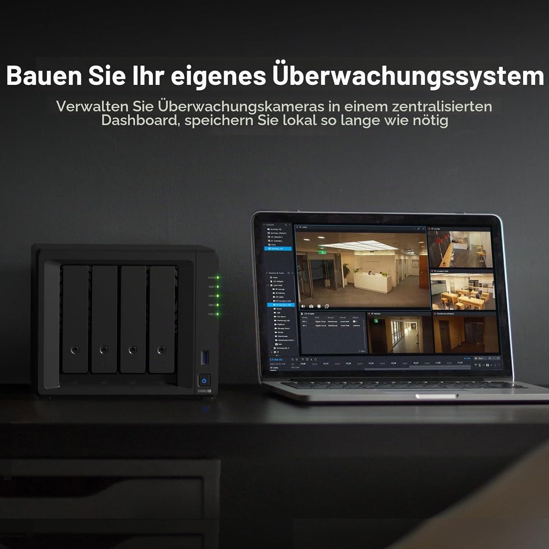 SYNOLOGY 4-Bay DDR4 ECC 2X USB3,2-I 1 DS923+ 4GB RAM 4-bay; 4GB DDR4 DS923+ DiskStation, 4-bay; 4GB