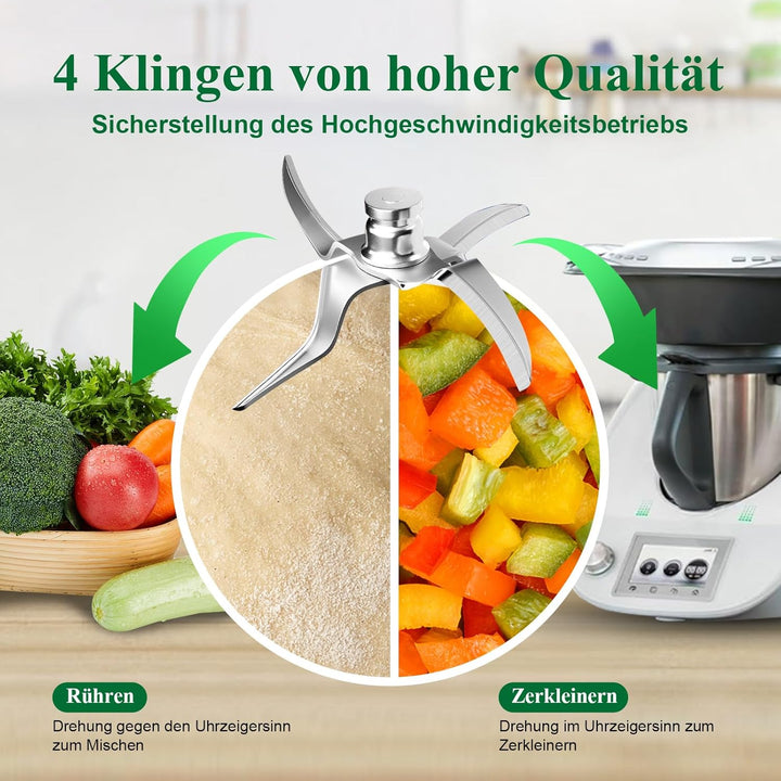 Messer für Vorwerk Thermomix TM5 und Thermomix TM6 /TM7- Edelstahlmesser für Thermоmix Messer TM5 TM