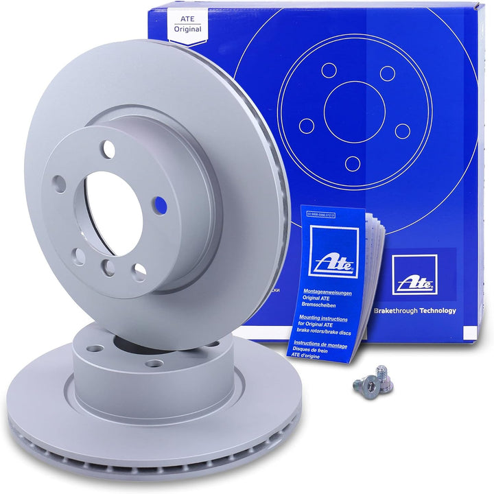 ATE Bremsenset Vorderachse inkl. Bremsscheiben vorne Ø 300 mm belüftet und Bremsbeläge vorne + Versc