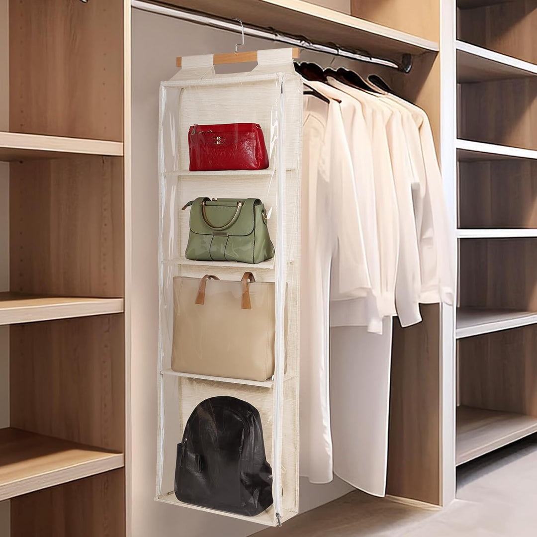 Syeeiex Hängend Handtaschen Aufbewahrung Organizer Mit zips, Kleiderschrank Organizer für Geldbörsen